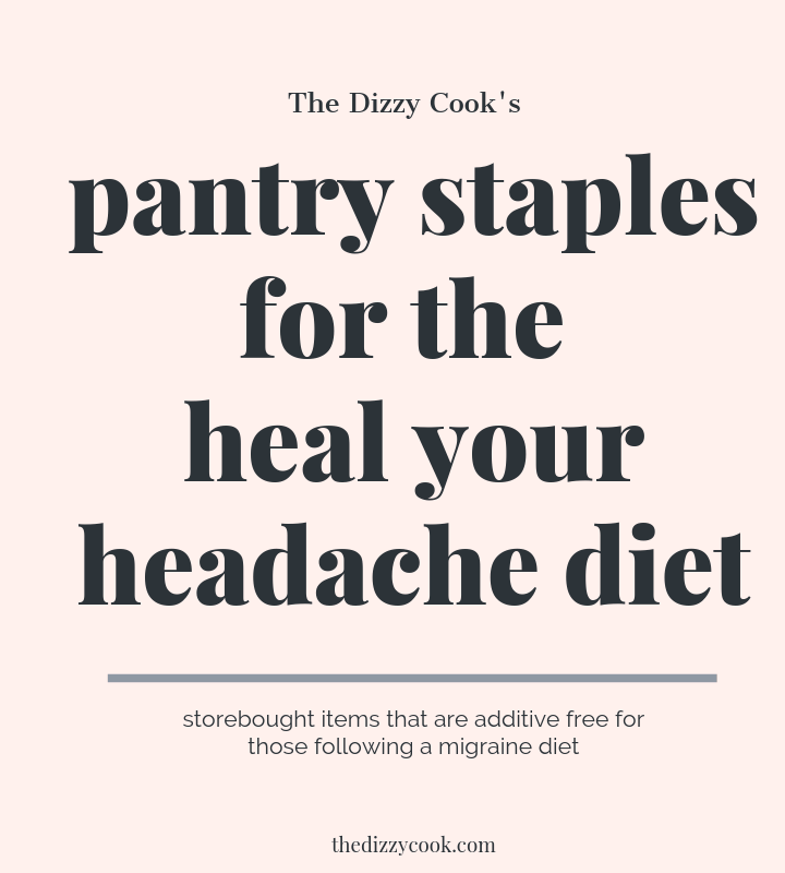 pantry staples for the heal your headache migraine diet