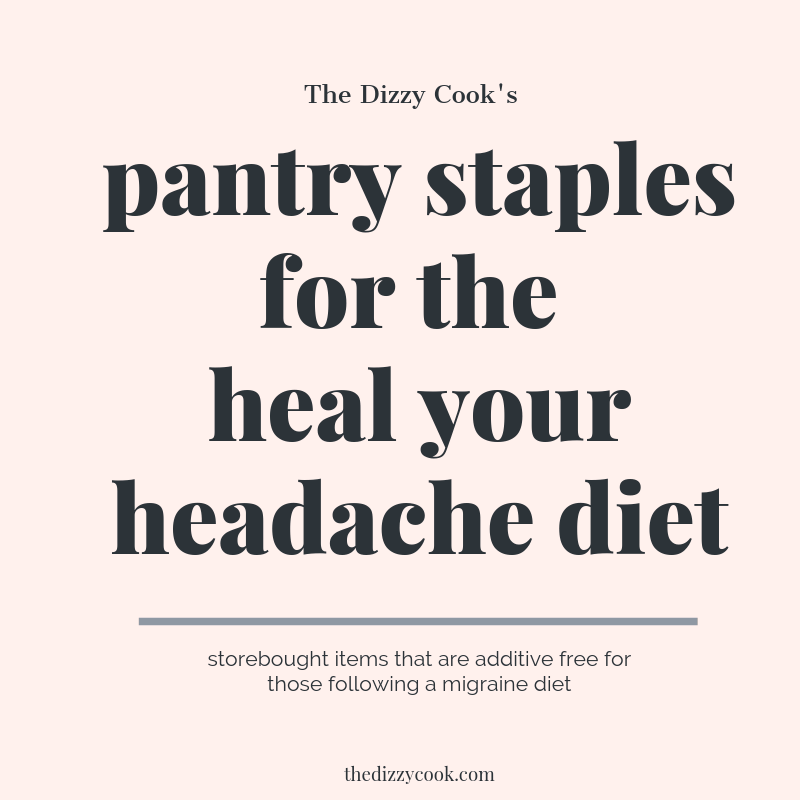 pantry staples for the heal your headache migraine diet