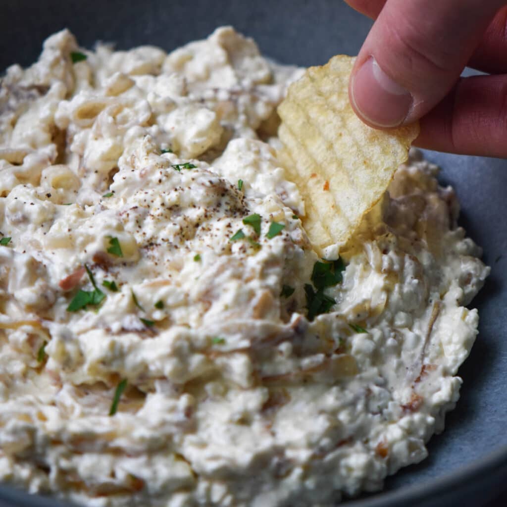 Caramelized Shallot Dip The Dizzy Cook