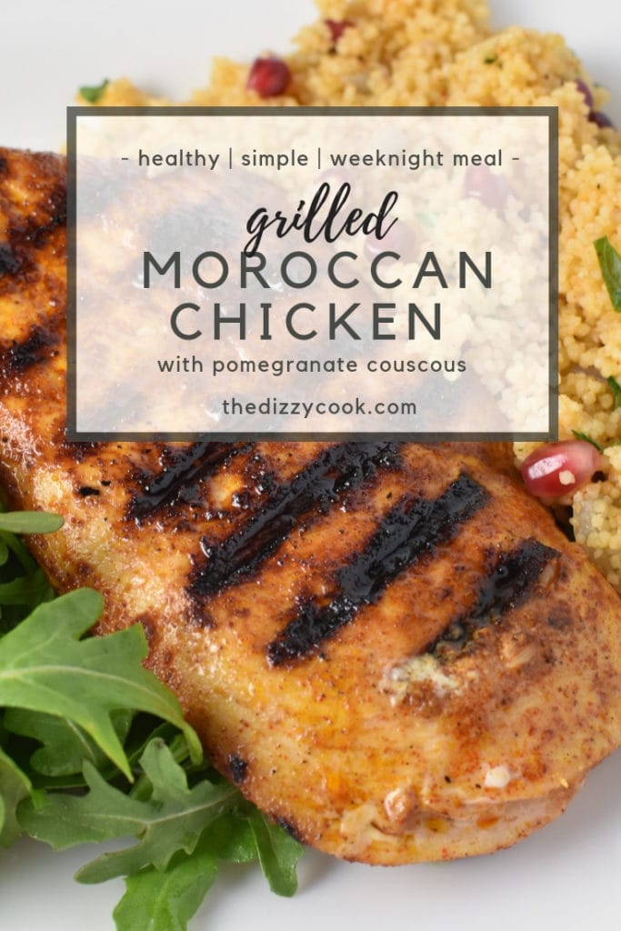 Moroccan spiced grilled chicken with couscous