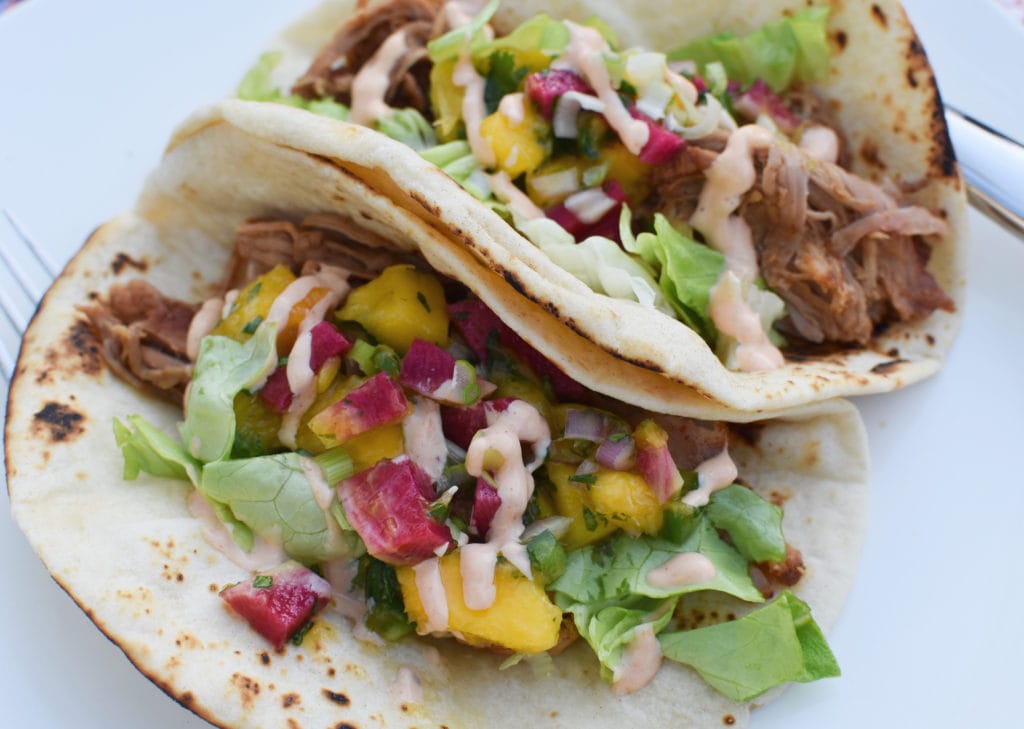 Instant Pot Mexican Pulled Pork Tacos with Mango Salsa - Migraine Diet and Heal Your Headache Safe