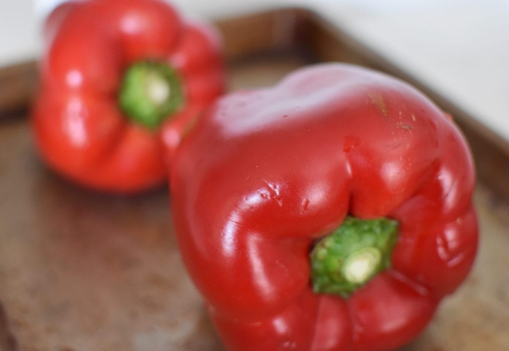 Homemade Roasted Red Peppers + A Vegetarian Veggie Wrap 