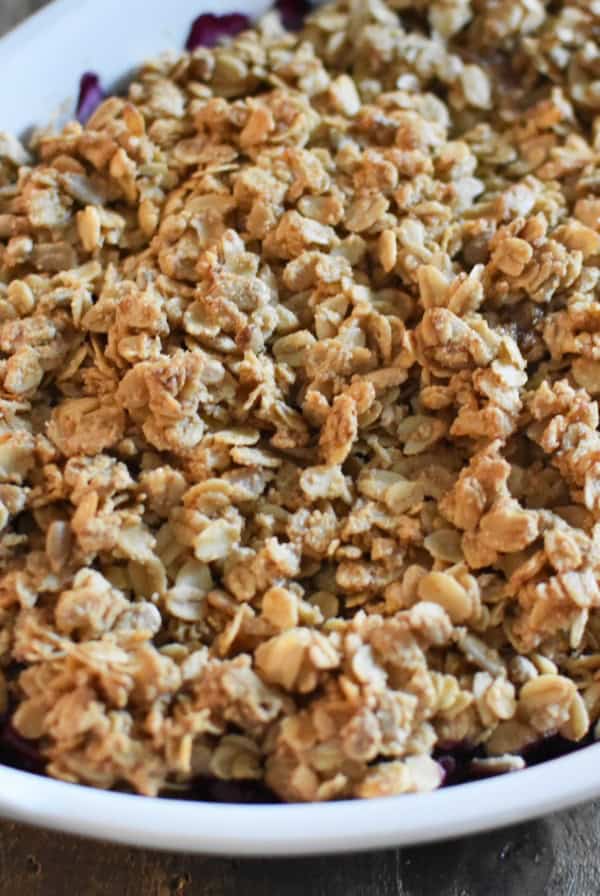 Black and Blueberry Crisp | Gluten Free Fruit Crumble Dessert