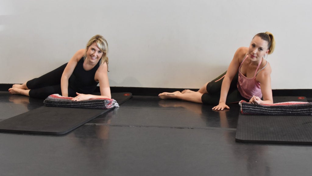 Getting into legs up the wall pose | Restorative yoga for vestibular disorders