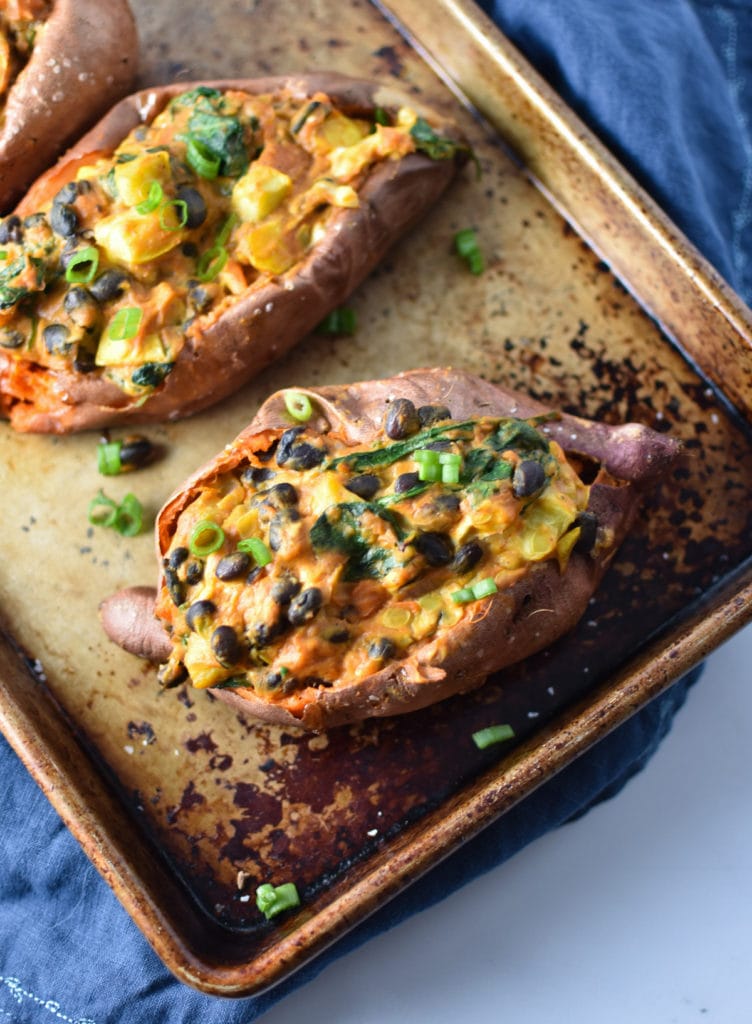 Mexican Stuffed Sweet Potatoes - The Dizzy Cook