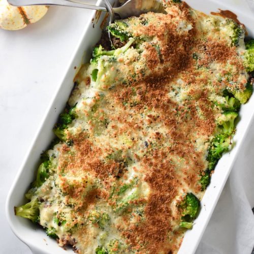 Boursin Broccoli Rice Casserole Recipe - The Dizzy Cook