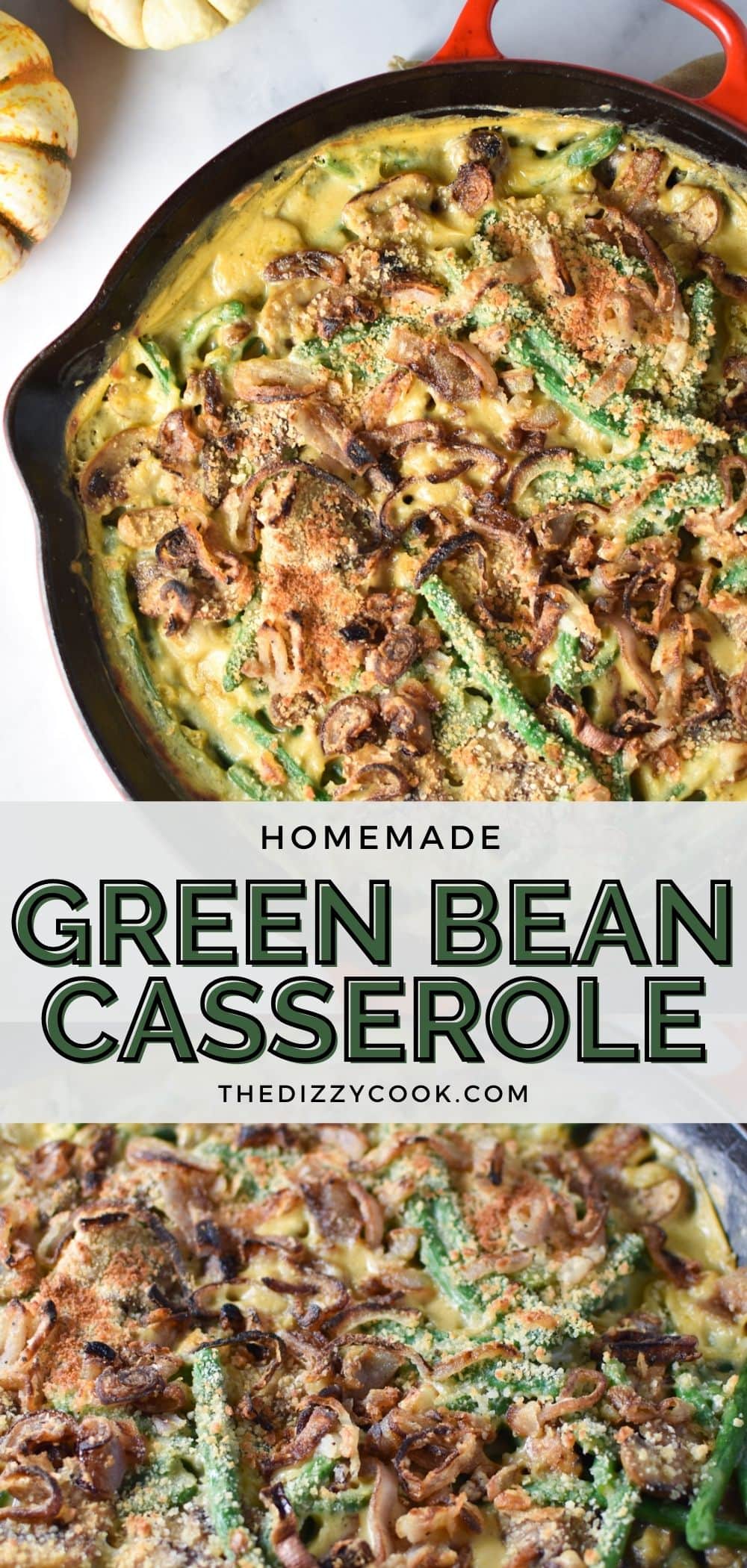 Dairy Free Green Bean Casserole - The Dizzy Cook