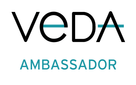 A veda ambassador logo. 