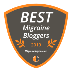 A badge of best migraine bloggers by migraine again