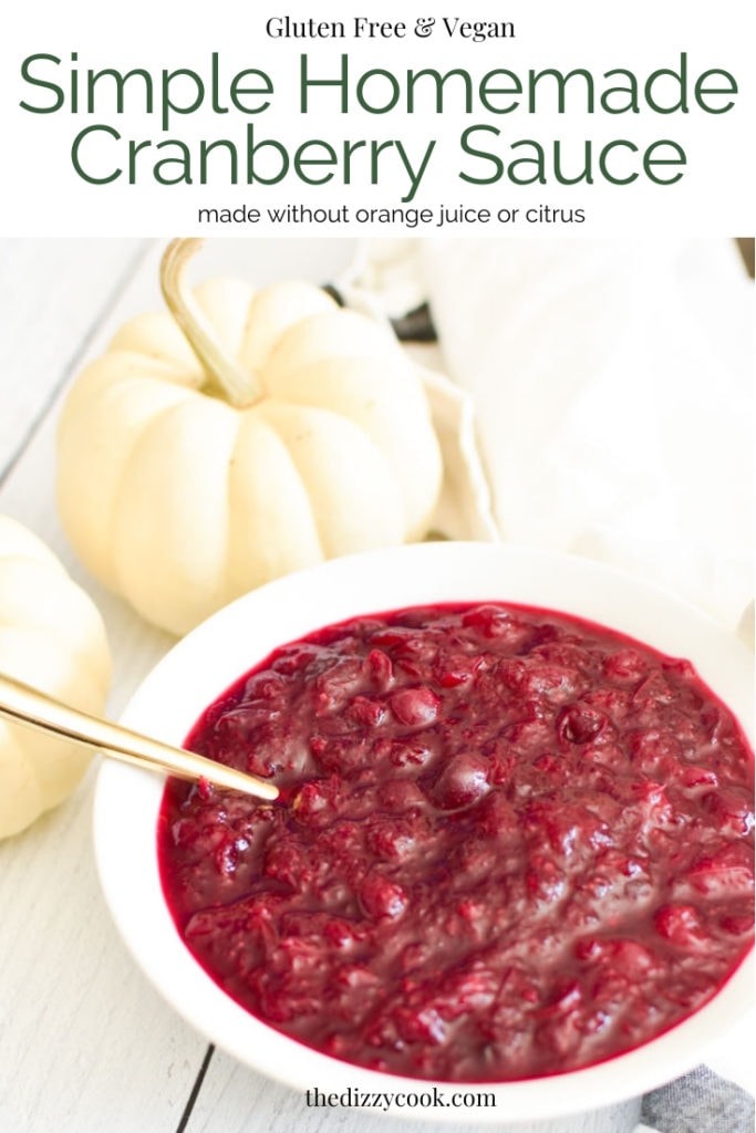 Simple Homemade Cranberry Sauce without Orange Juice