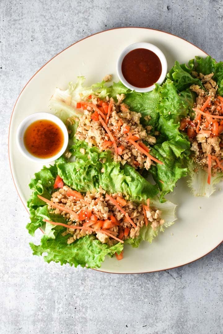 Thai Chicken Lettuce Wraps | The Dizzy Cook