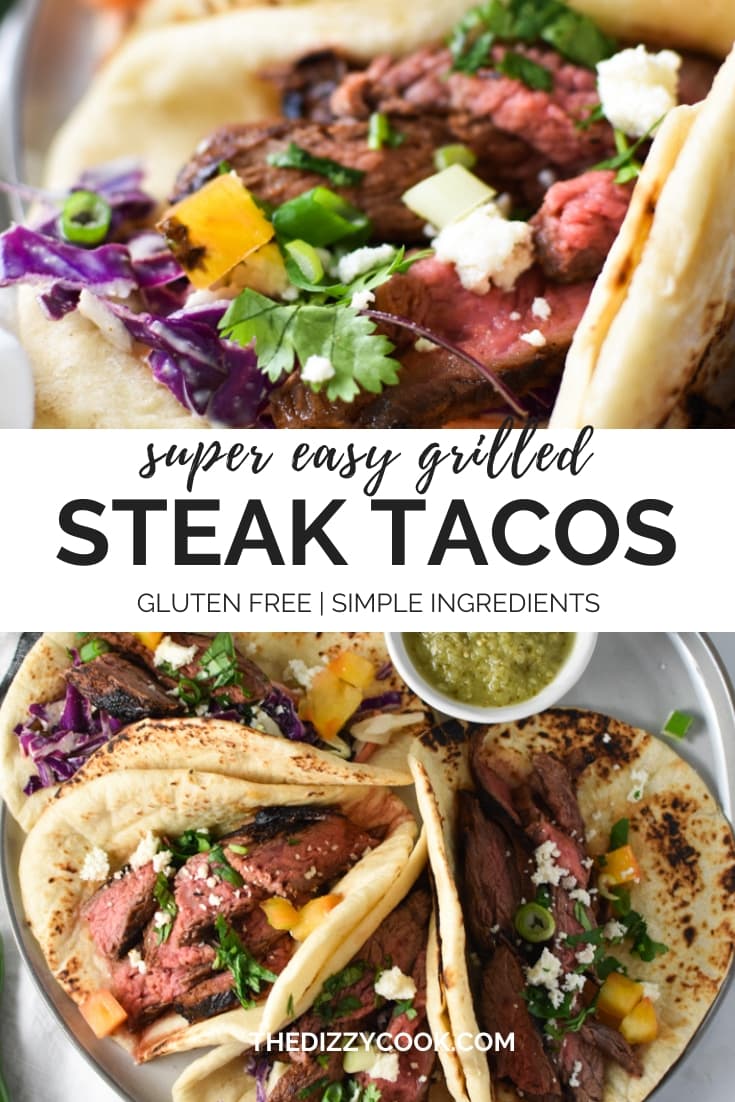 Grilled Flank Steak Tacos | The Dizzy Cook