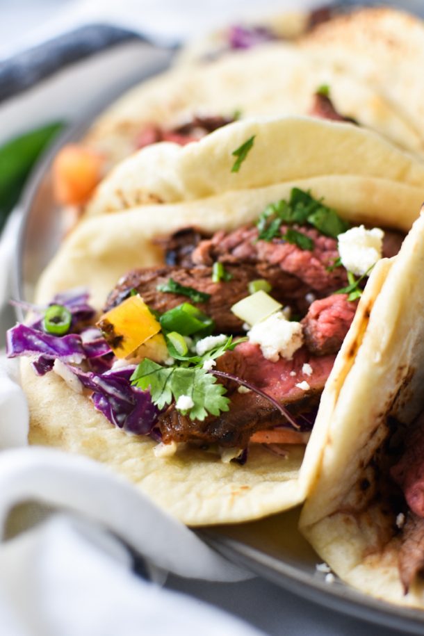 Grilled Flank Steak Tacos | The Dizzy Cook