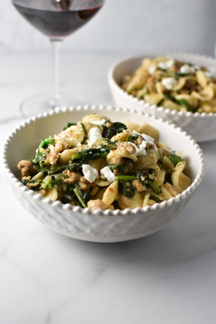 Orecchiette with Sausage and Broccoli Rabe - The Dizzy Cook