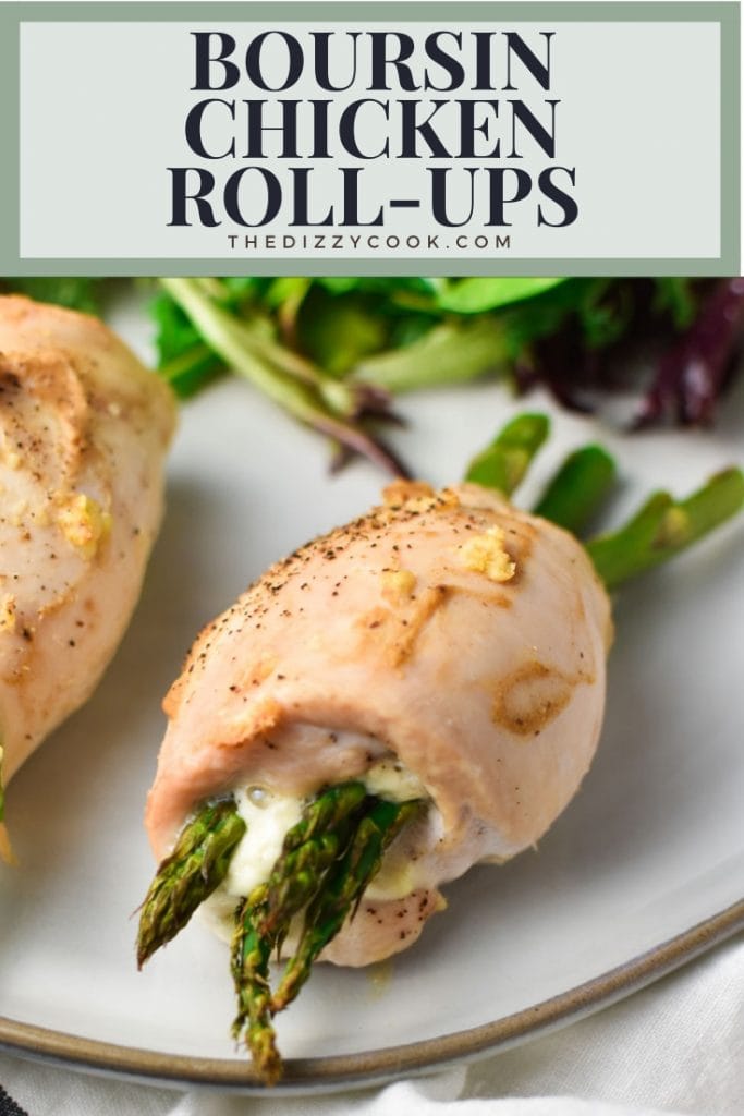 Boursin Stuffed Chicken with Asparagus - The Dizzy Cook