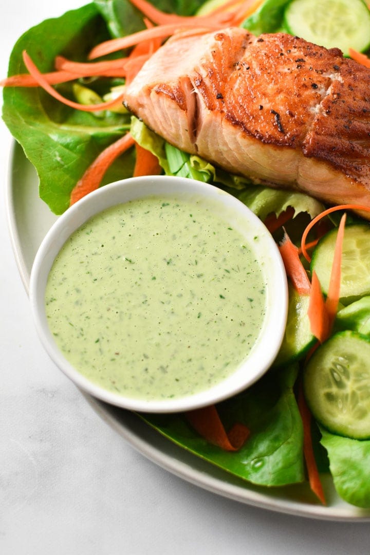 Creamy Basil Dressing The Dizzy Cook