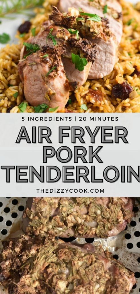 2 pork tenderloin halves in an air fryer