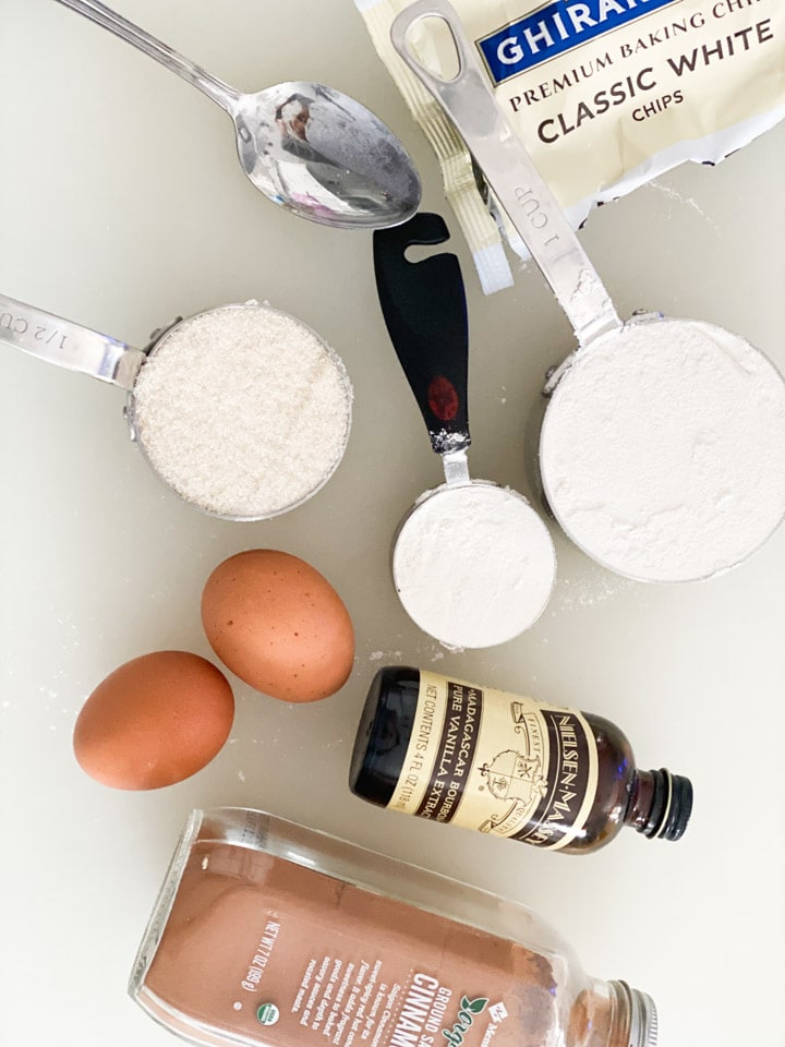 Eggs, flour, and other baking ingredients on a table