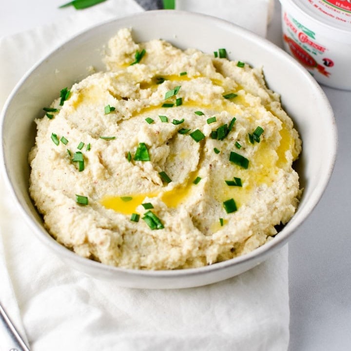 Roasted Mashed Cauliflower - The Dizzy Cook