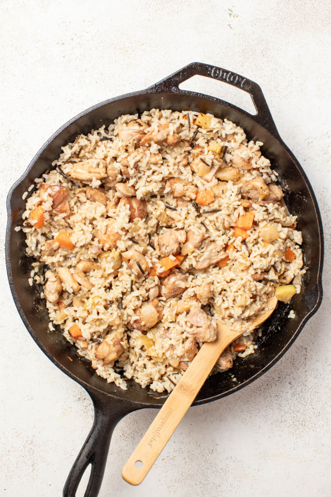 Dijon Chicken and Wild Rice Skillet - The Dizzy Cook