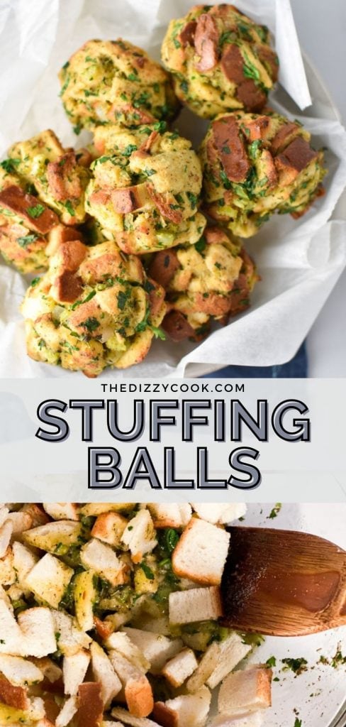 A bowl of vegetarian stuffing balls on a white table