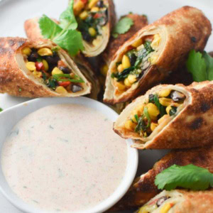 Air Fryer Southwest Egg Rolls The Dizzy Cook