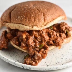 A plate of healthy sloppy joes.