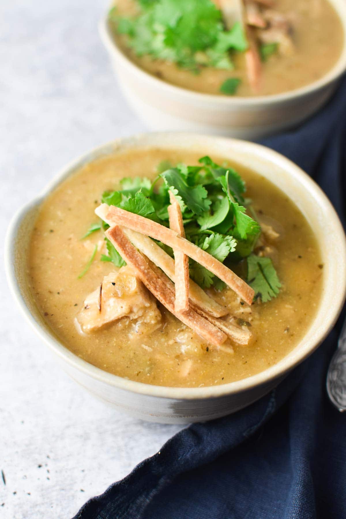 Green Enchilada Chicken Soup - The Dizzy Cook