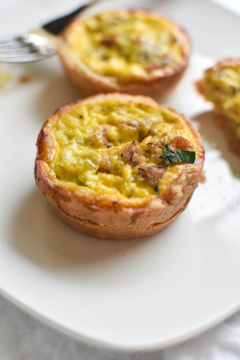 Dairy Free Quiche with Leeks and Sausage - The Dizzy Cook