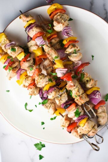 Baked Chicken Kabobs in the Oven - The Dizzy Cook