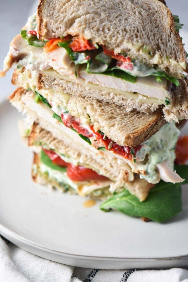 Turkey Pesto Sandwich - The Dizzy Cook