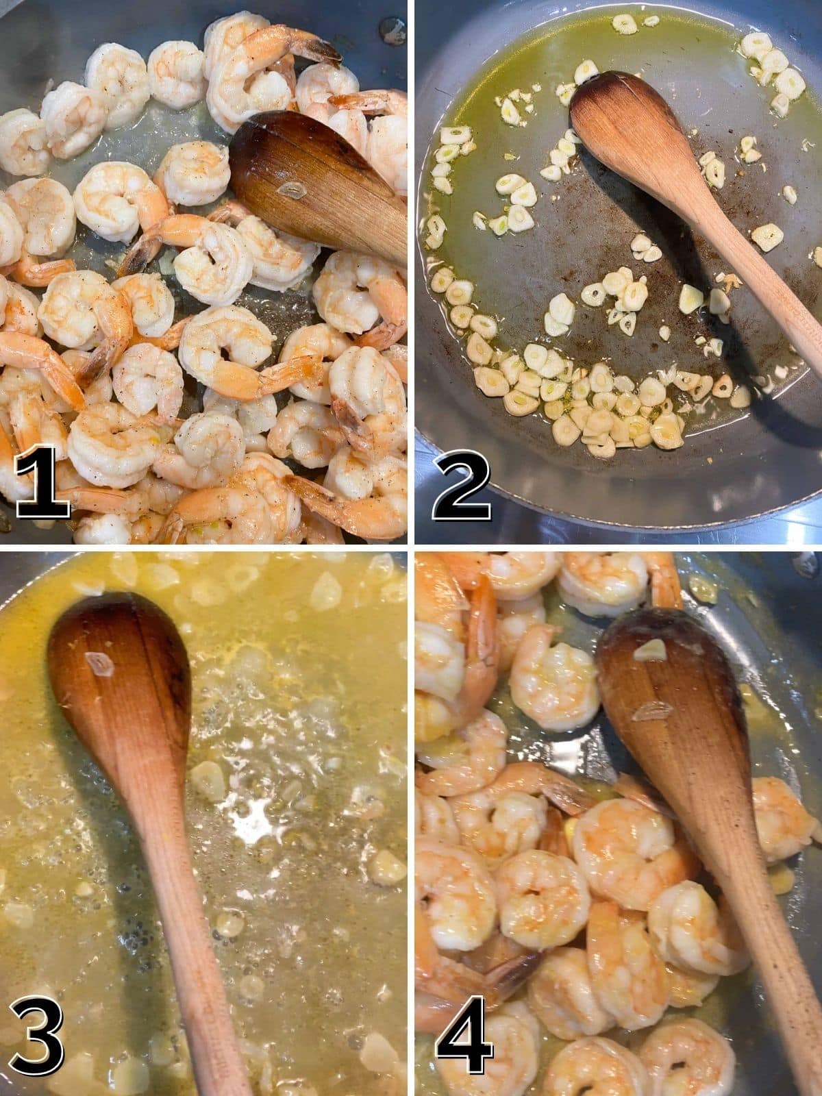 Cooking shrimp and making scampi sauce tutorial.