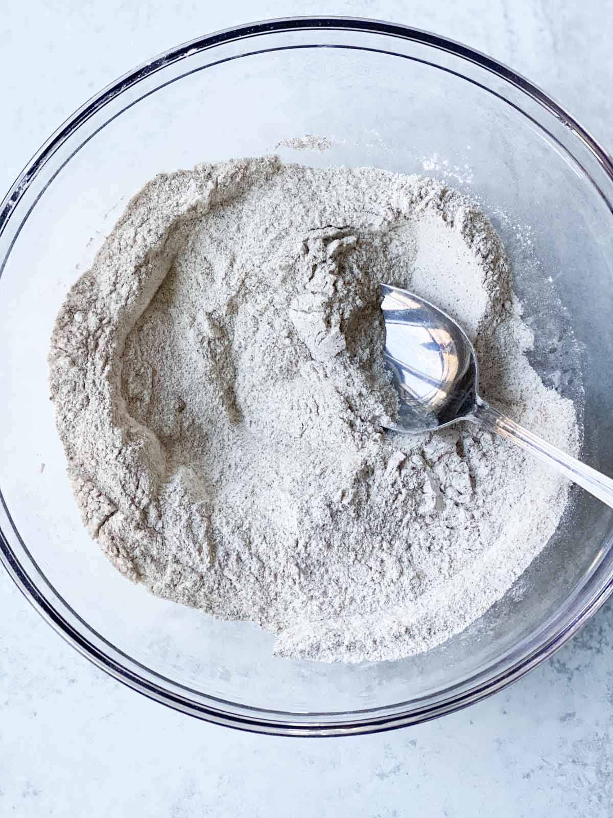 Buckwheat flour mixed with rice flour.