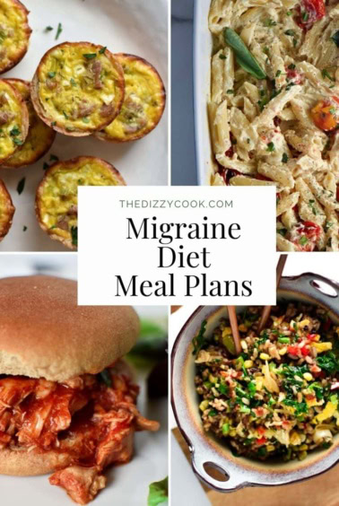 A collage of different meal prep recipes.