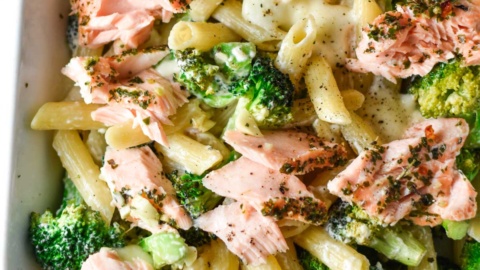 Jersey Royals, Salmon and Broccoli Bake, Family Life