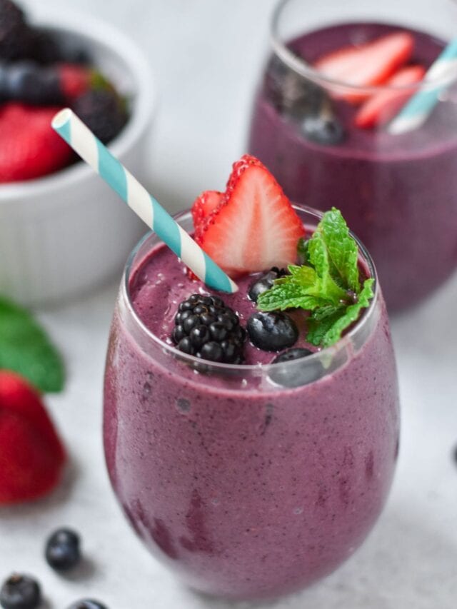 Berry Protein Smoothie The Dizzy Cook