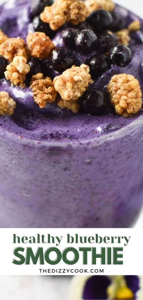 healthy blueberry smoothie pin.