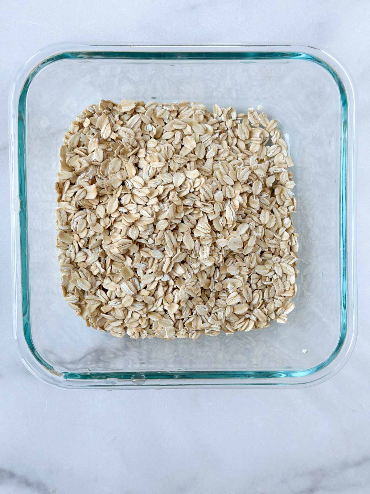 Rolled oats in a bowl.
