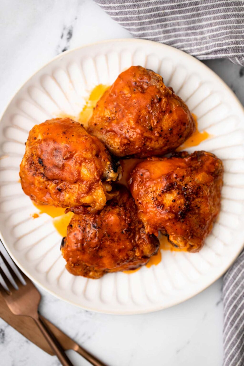 Buffalo Chicken Thighs - The Dizzy Cook