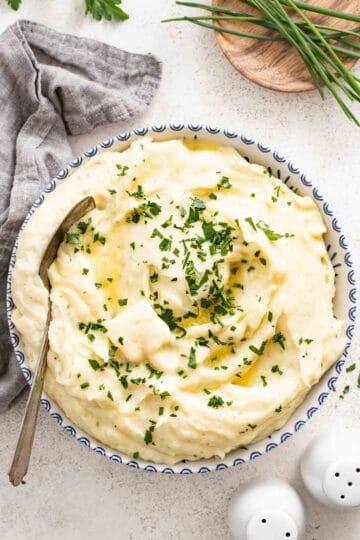 Boursin Mashed Potatoes - The Dizzy Cook