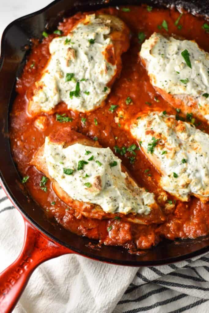 Baked Ricotta Chicken - The Dizzy Cook
