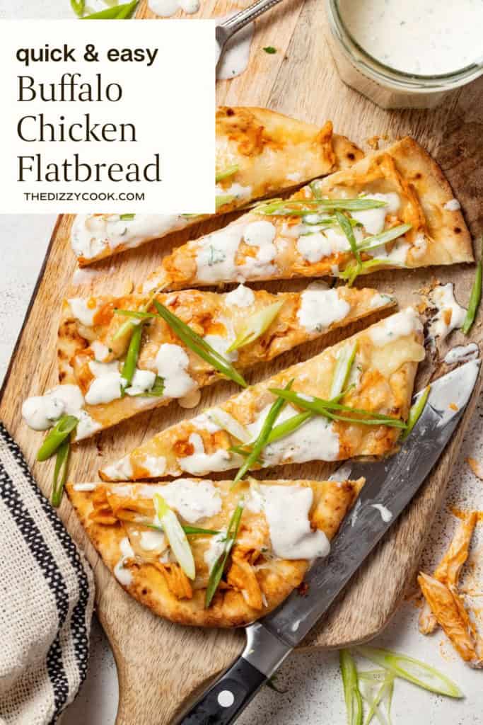 Buffalo chicken flatbread.