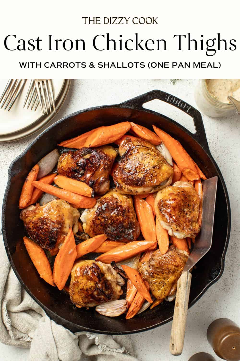 Cast iron chicken thighs.