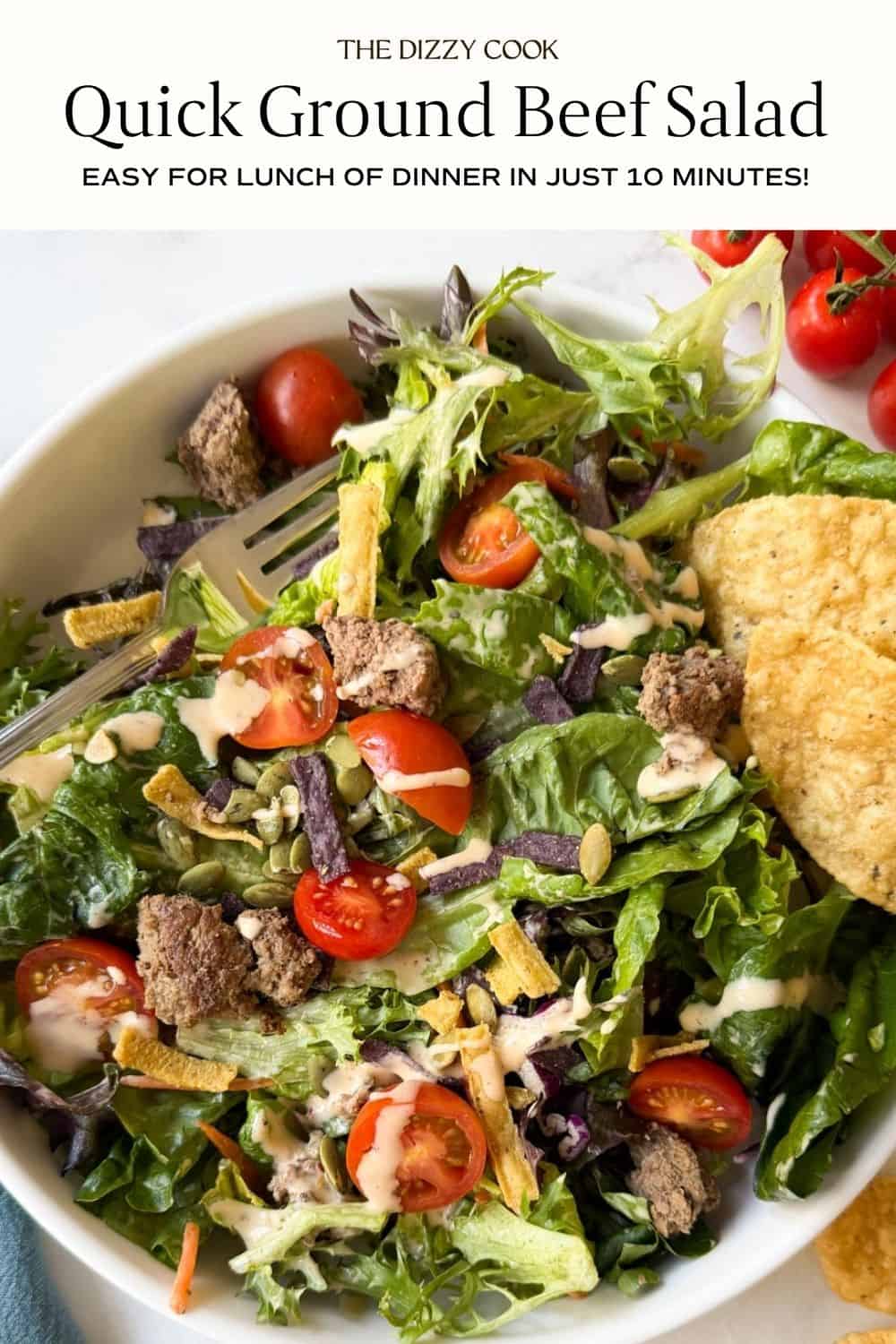 Easy ground beef salad.